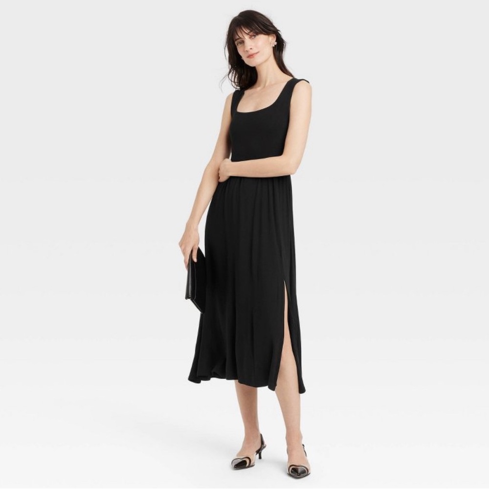 a new day Black Midi Dress